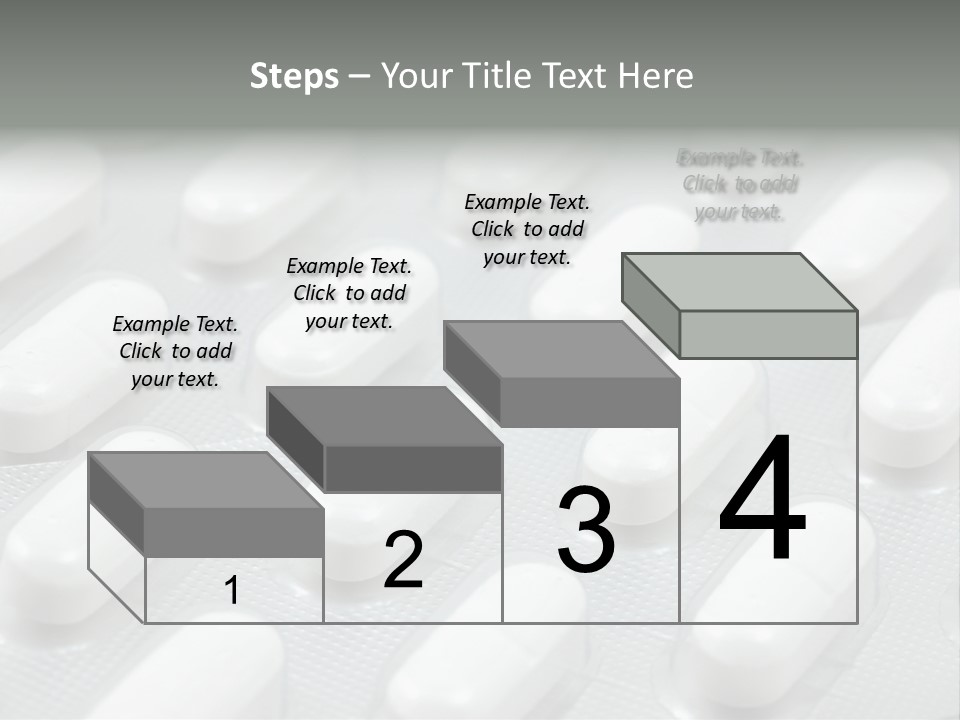 Background Of White Headache Pills In Blisters PowerPoint Template