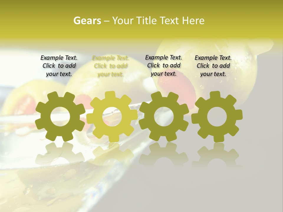 Martini With Olives Isolated On Black Focus On Rim Of Glass. Very Shallow Depth Of Field. PowerPoint Template