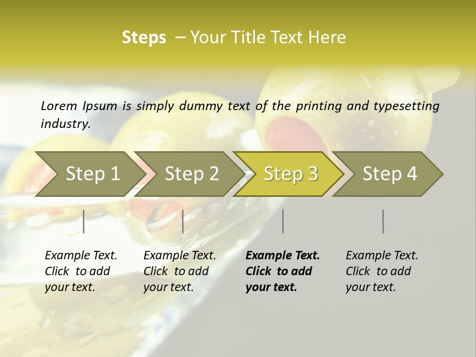 Martini With Olives Isolated On Black Focus On Rim Of Glass. Very Shallow Depth Of Field. PowerPoint Template
