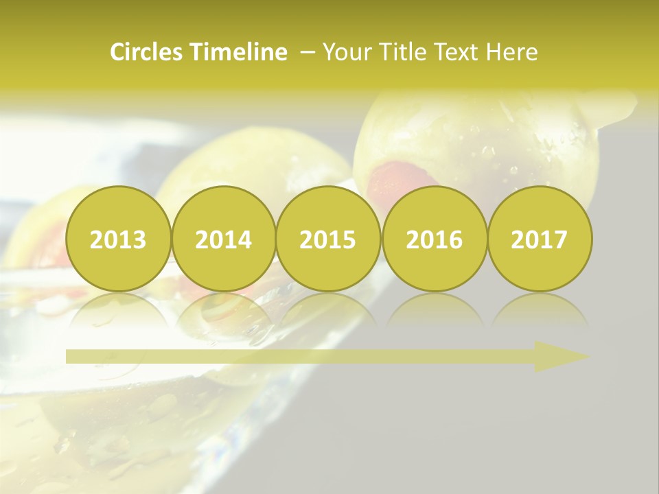 Martini With Olives Isolated On Black Focus On Rim Of Glass. Very Shallow Depth Of Field. PowerPoint Template