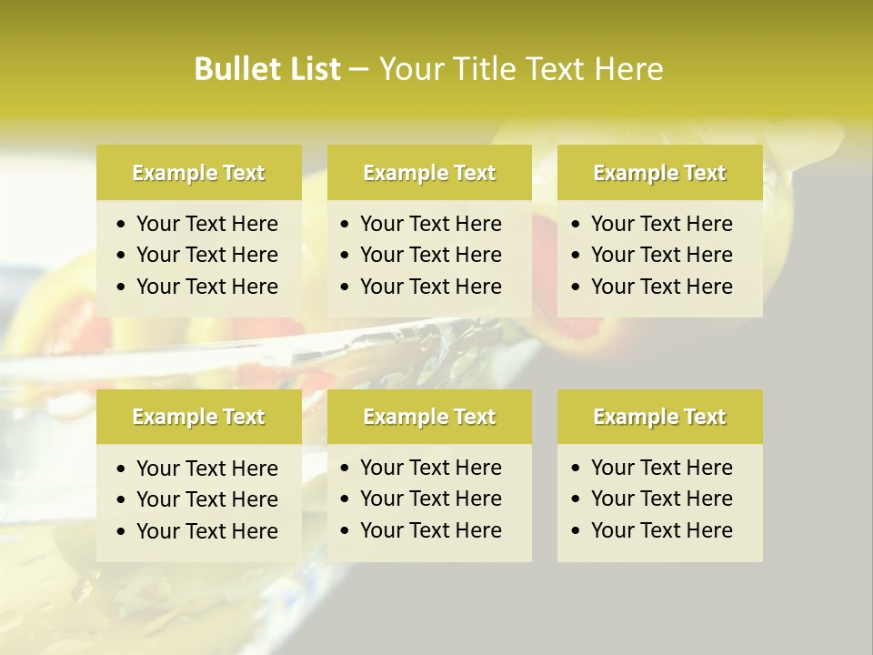 Martini With Olives Isolated On Black Focus On Rim Of Glass. Very Shallow Depth Of Field. PowerPoint Template