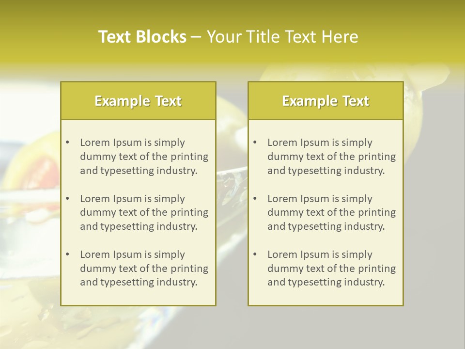 Martini With Olives Isolated On Black Focus On Rim Of Glass. Very Shallow Depth Of Field. PowerPoint Template