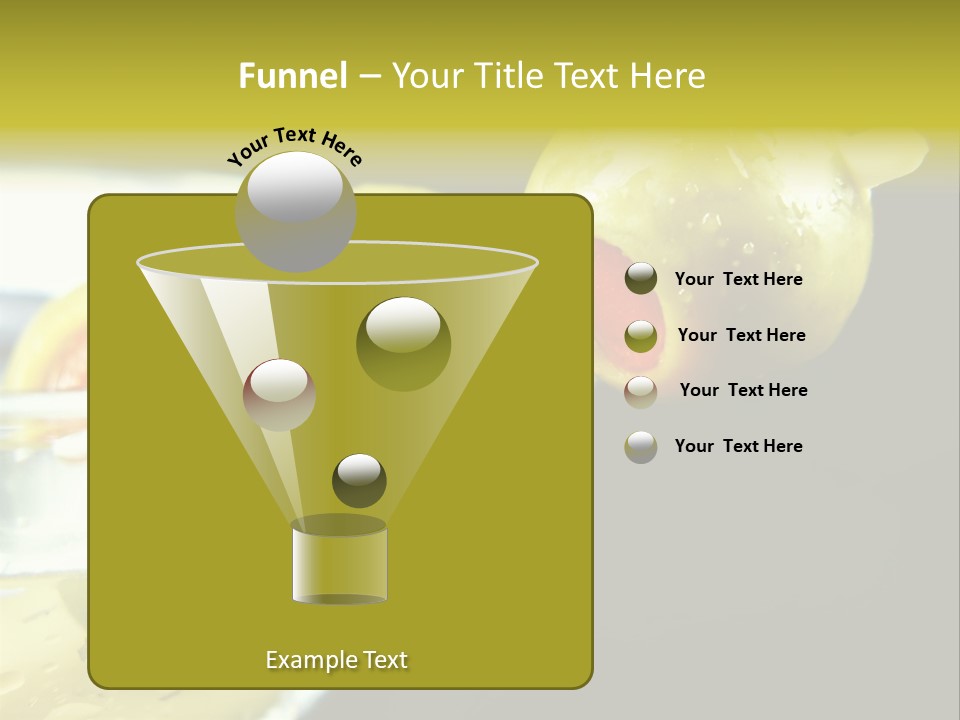 Martini With Olives Isolated On Black Focus On Rim Of Glass. Very Shallow Depth Of Field. PowerPoint Template