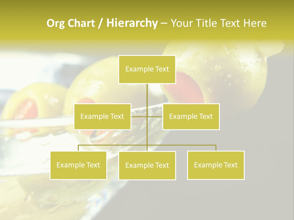 Martini With Olives Isolated On Black Focus On Rim Of Glass. Very Shallow Depth Of Field. PowerPoint Template