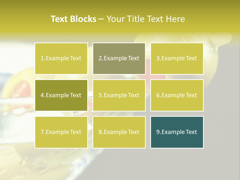 Martini With Olives Isolated On Black Focus On Rim Of Glass. Very Shallow Depth Of Field. PowerPoint Template