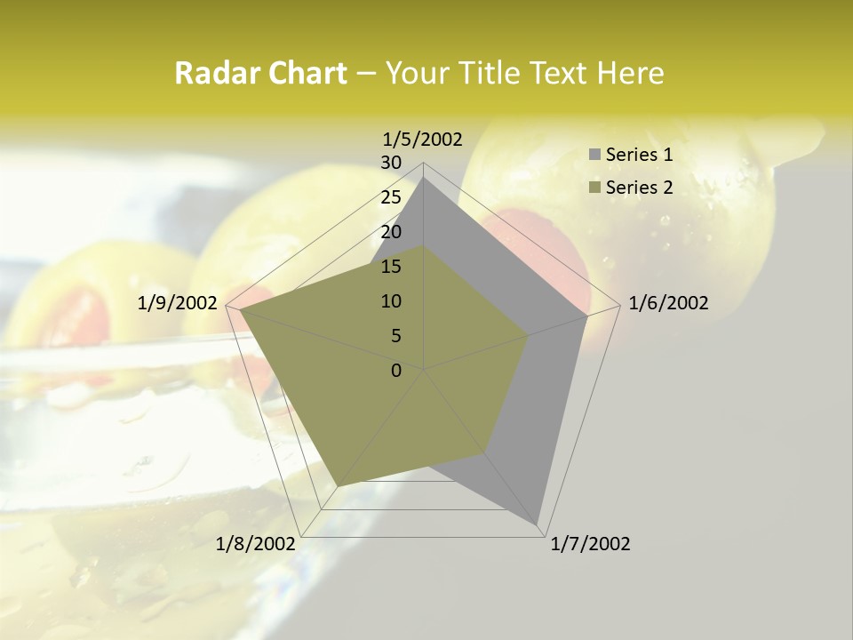 Martini With Olives Isolated On Black Focus On Rim Of Glass. Very Shallow Depth Of Field. PowerPoint Template