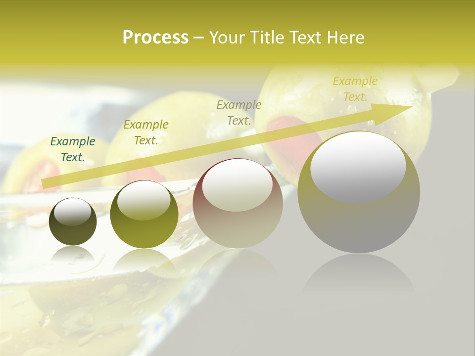 Martini With Olives Isolated On Black Focus On Rim Of Glass. Very Shallow Depth Of Field. PowerPoint Template