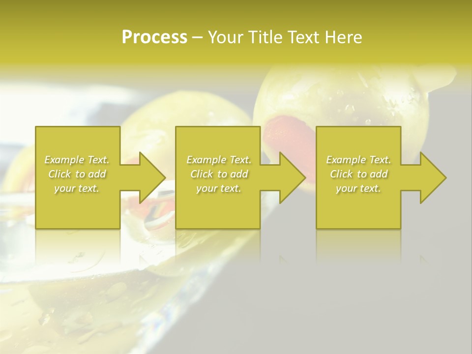 Martini With Olives Isolated On Black Focus On Rim Of Glass. Very Shallow Depth Of Field. PowerPoint Template