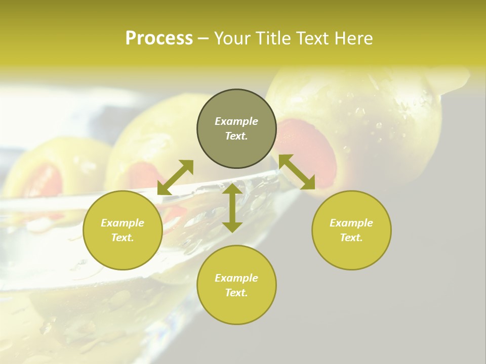 Martini With Olives Isolated On Black Focus On Rim Of Glass. Very Shallow Depth Of Field. PowerPoint Template