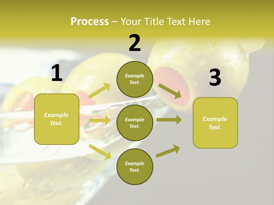Martini With Olives Isolated On Black Focus On Rim Of Glass. Very Shallow Depth Of Field. PowerPoint Template