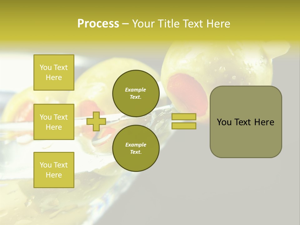 Martini With Olives Isolated On Black Focus On Rim Of Glass. Very Shallow Depth Of Field. PowerPoint Template