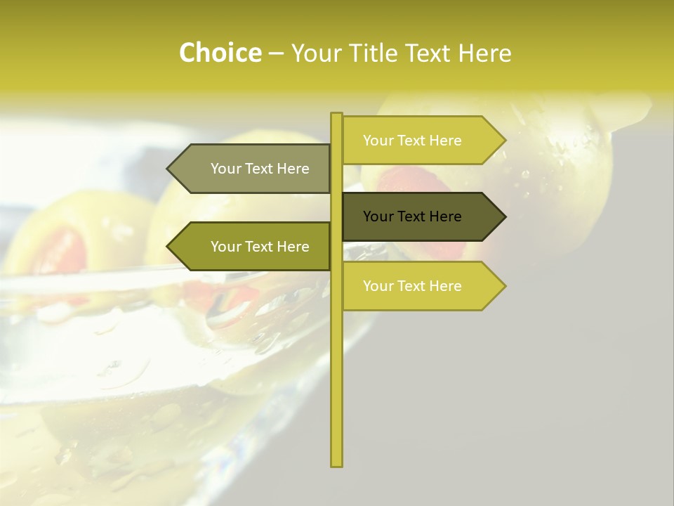 Martini With Olives Isolated On Black Focus On Rim Of Glass. Very Shallow Depth Of Field. PowerPoint Template