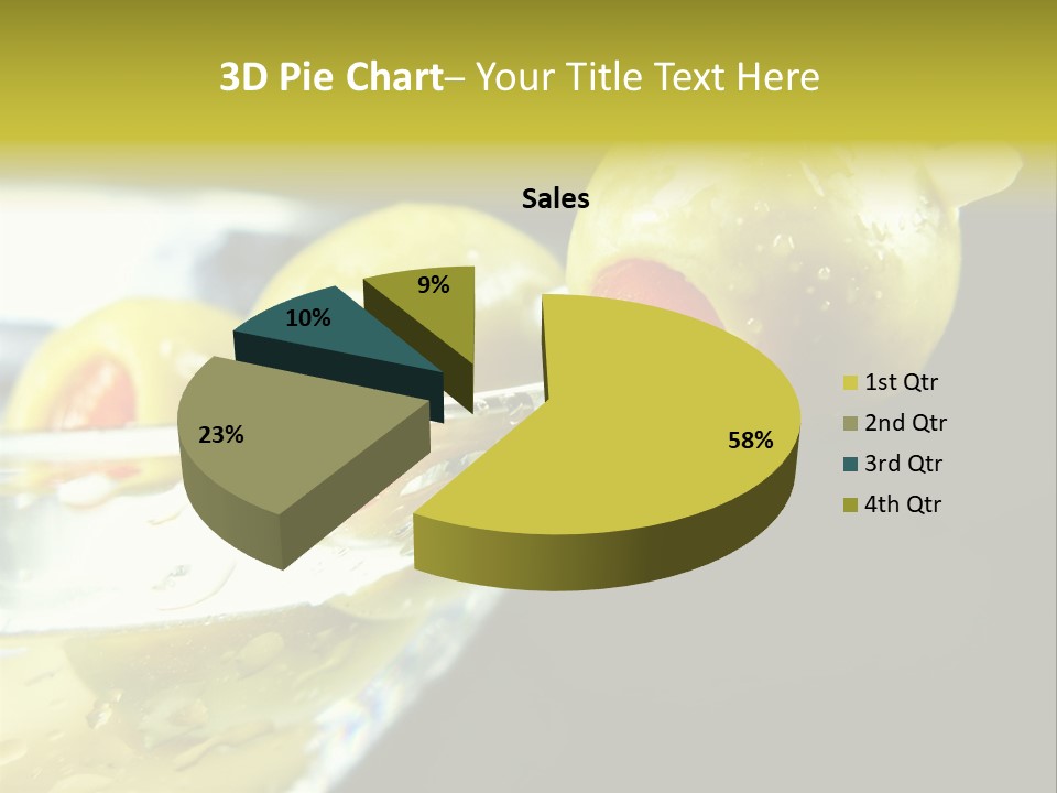 Martini With Olives Isolated On Black Focus On Rim Of Glass. Very Shallow Depth Of Field. PowerPoint Template