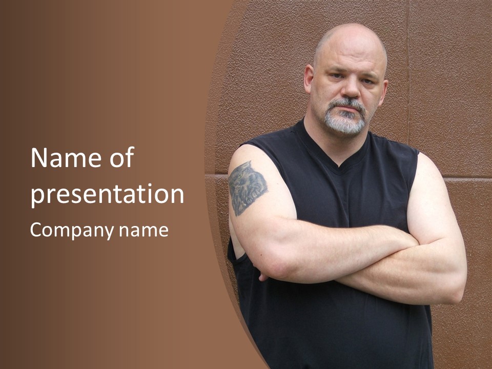 Sad Tough Guy PowerPoint Template