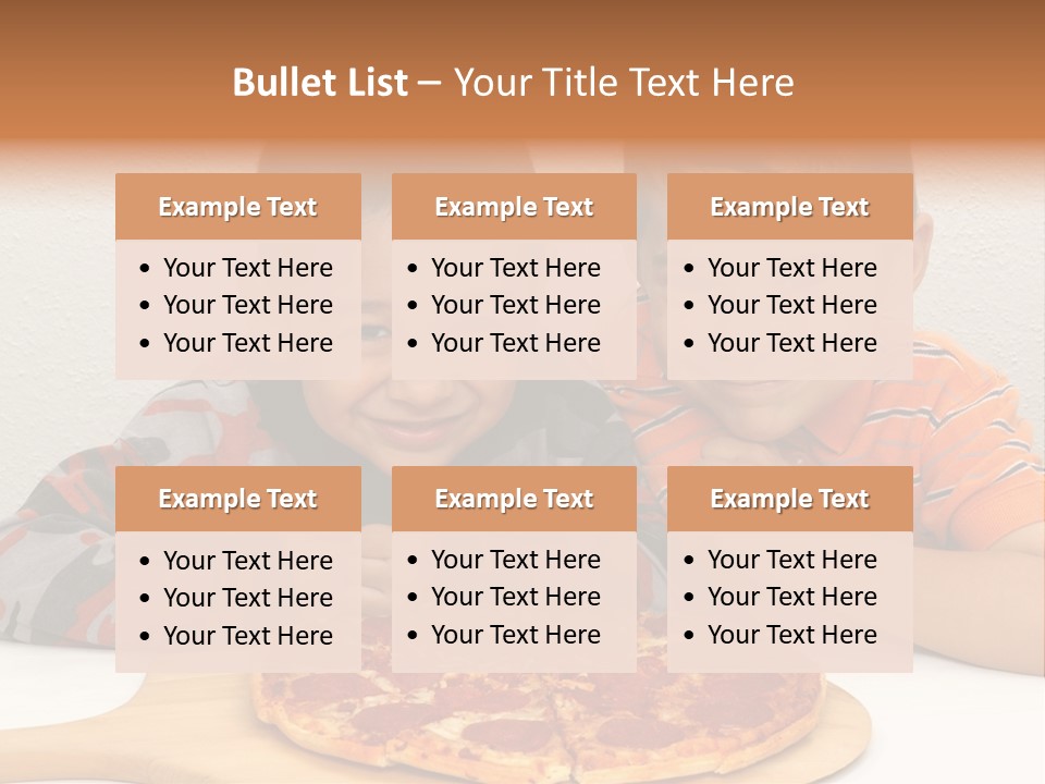 Brothers Ready To Eat A Pepperoni Pizza PowerPoint Template