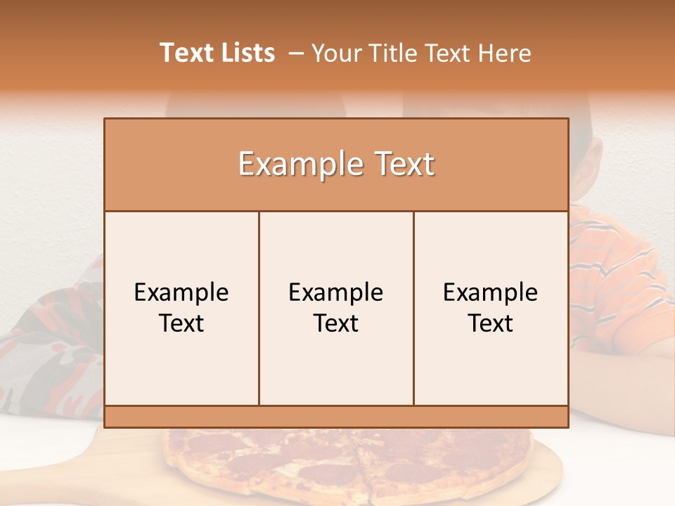 Brothers Ready To Eat A Pepperoni Pizza PowerPoint Template