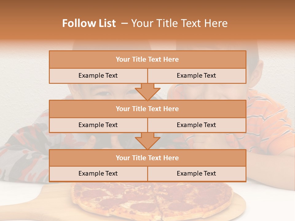 Brothers Ready To Eat A Pepperoni Pizza PowerPoint Template