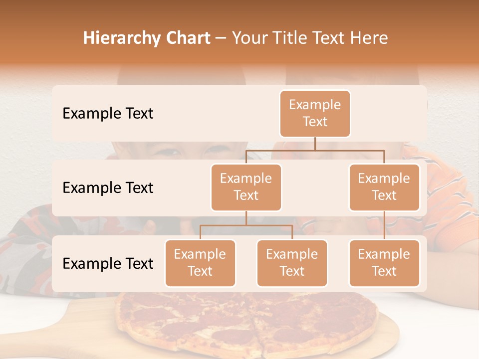Brothers Ready To Eat A Pepperoni Pizza PowerPoint Template