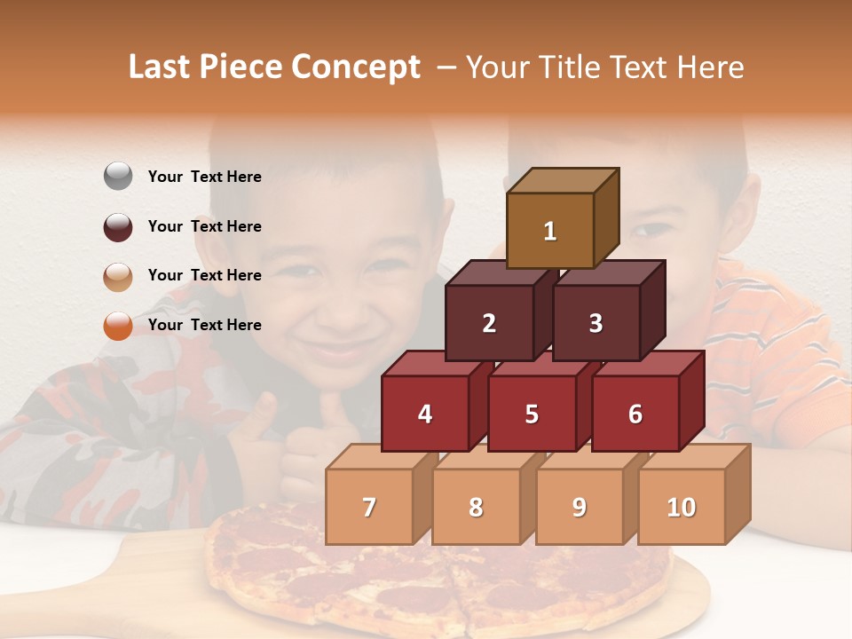 Brothers Ready To Eat A Pepperoni Pizza PowerPoint Template