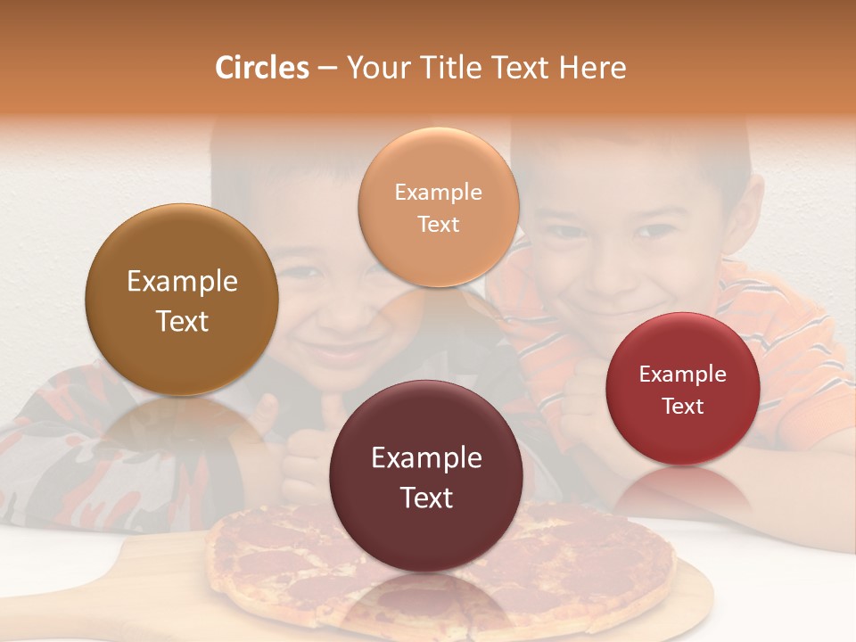 Brothers Ready To Eat A Pepperoni Pizza PowerPoint Template