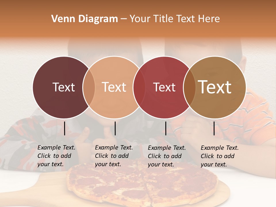 Brothers Ready To Eat A Pepperoni Pizza PowerPoint Template