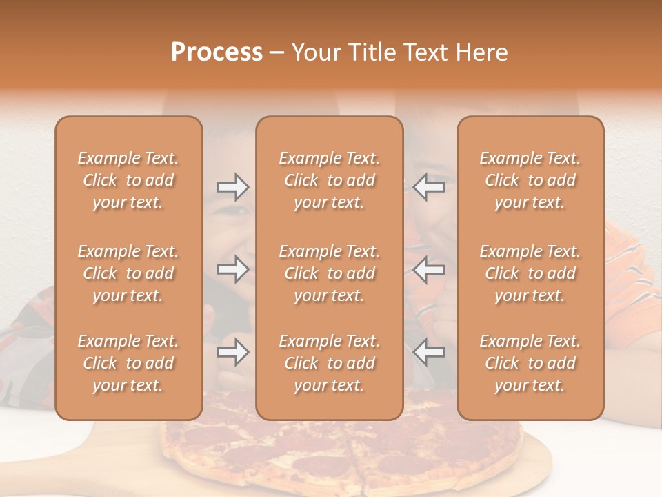 Brothers Ready To Eat A Pepperoni Pizza PowerPoint Template