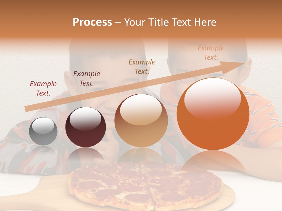 Brothers Ready To Eat A Pepperoni Pizza PowerPoint Template