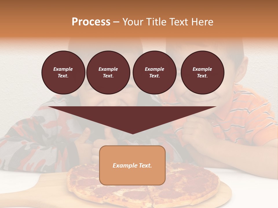 Brothers Ready To Eat A Pepperoni Pizza PowerPoint Template