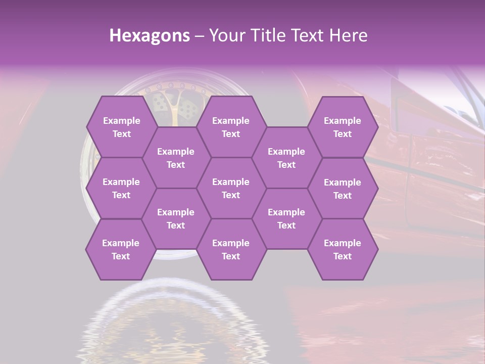 Red Car With Gold Wheels PowerPoint Template