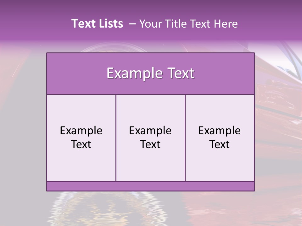 Red Car With Gold Wheels PowerPoint Template
