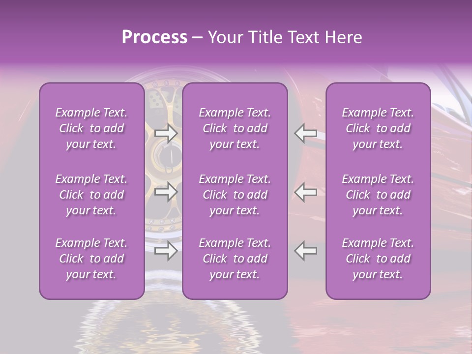 Red Car With Gold Wheels PowerPoint Template