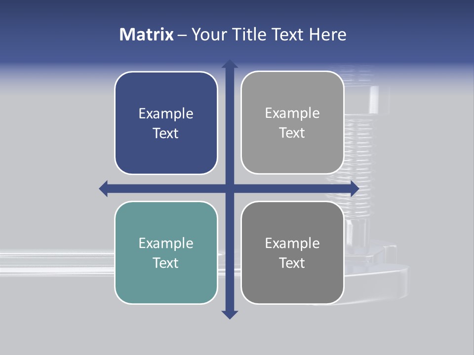A Wrench And A Bolt On Black Background - 3D Render PowerPoint Template