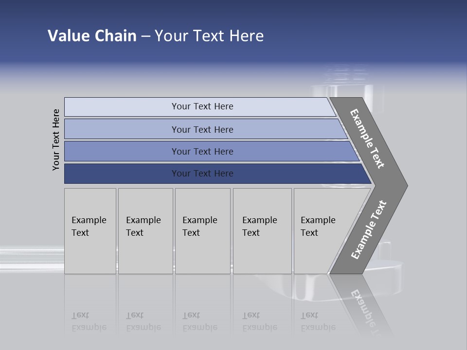 A Wrench And A Bolt On Black Background - 3D Render PowerPoint Template