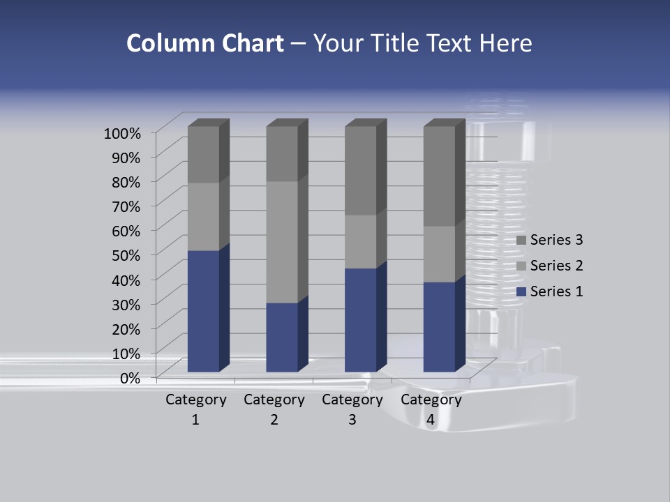 A Wrench And A Bolt On Black Background - 3D Render PowerPoint Template