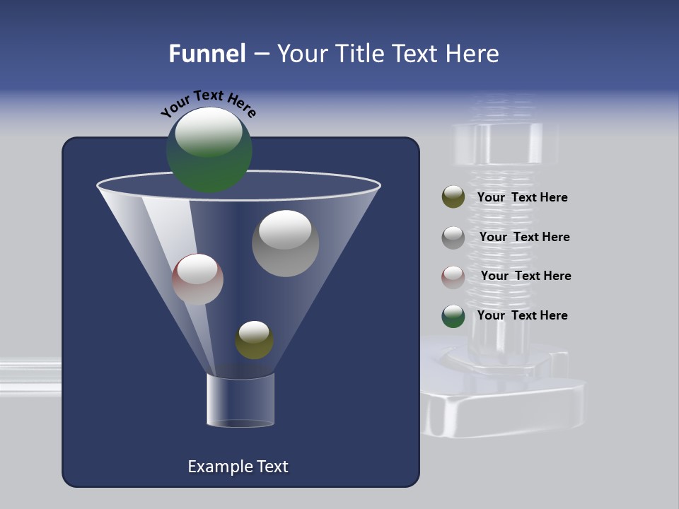 A Wrench And A Bolt On Black Background - 3D Render PowerPoint Template