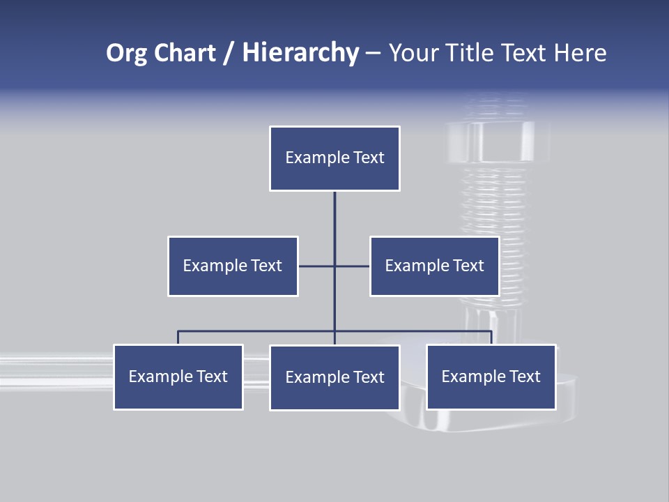 A Wrench And A Bolt On Black Background - 3D Render PowerPoint Template
