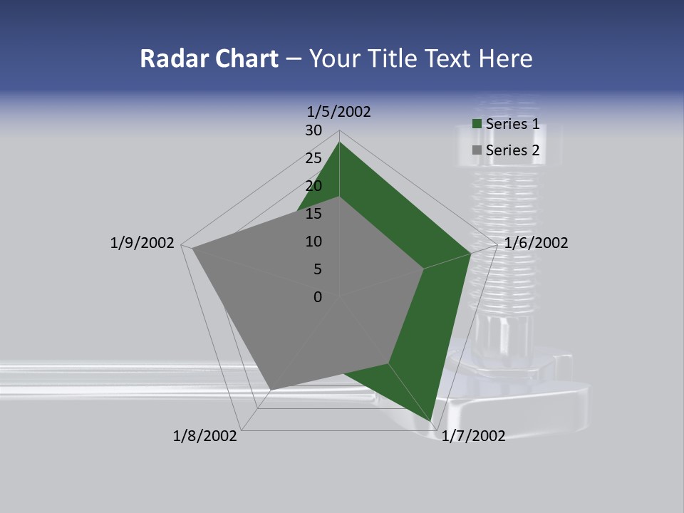 A Wrench And A Bolt On Black Background - 3D Render PowerPoint Template
