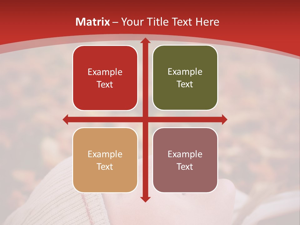 Young Woman Lying In The Fall Leaves PowerPoint Template