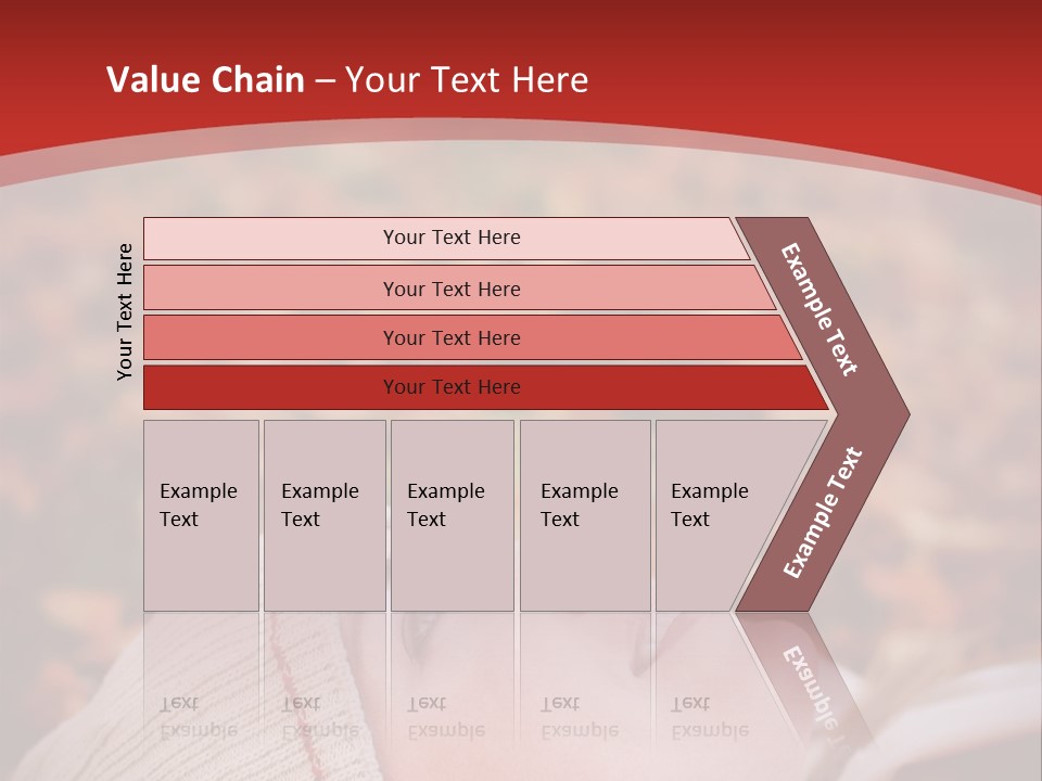 Young Woman Lying In The Fall Leaves PowerPoint Template