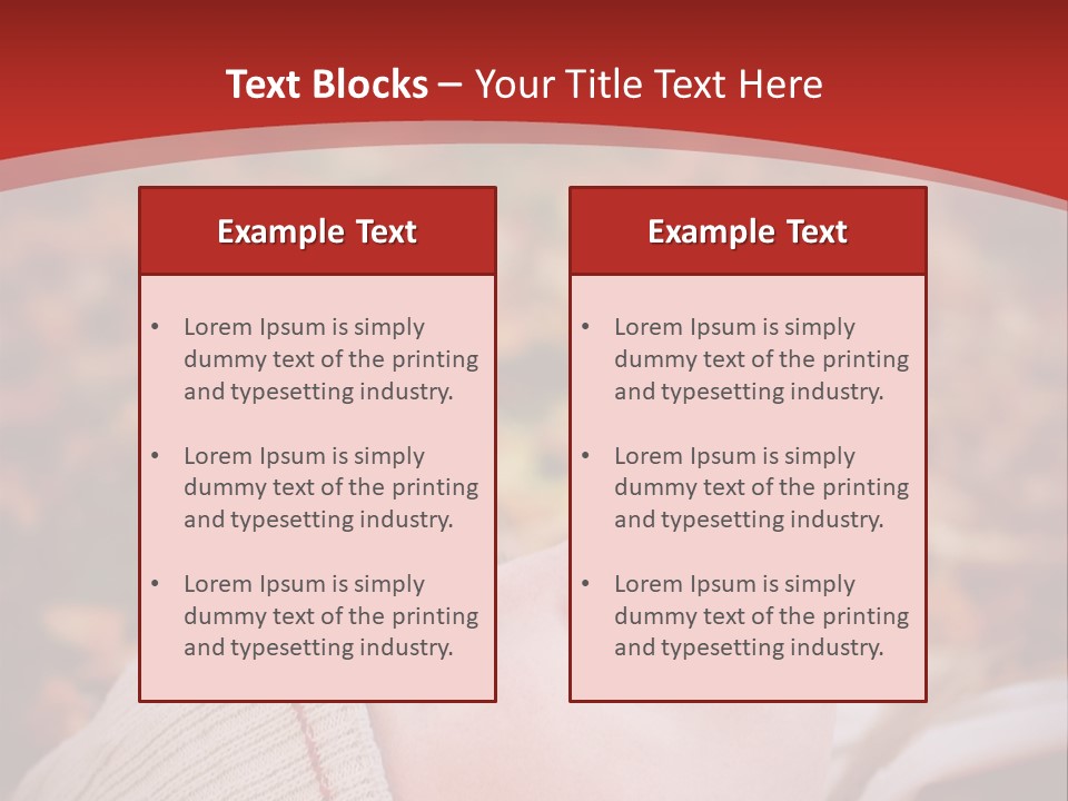 Young Woman Lying In The Fall Leaves PowerPoint Template