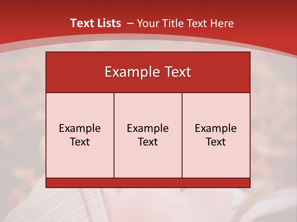 Young Woman Lying In The Fall Leaves PowerPoint Template