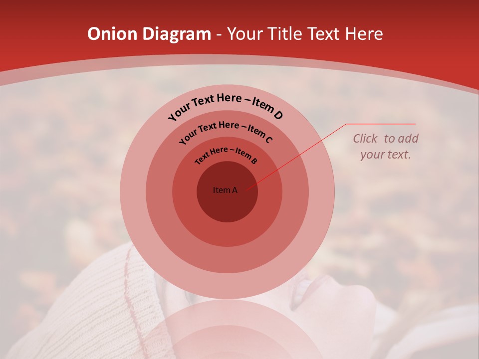 Young Woman Lying In The Fall Leaves PowerPoint Template