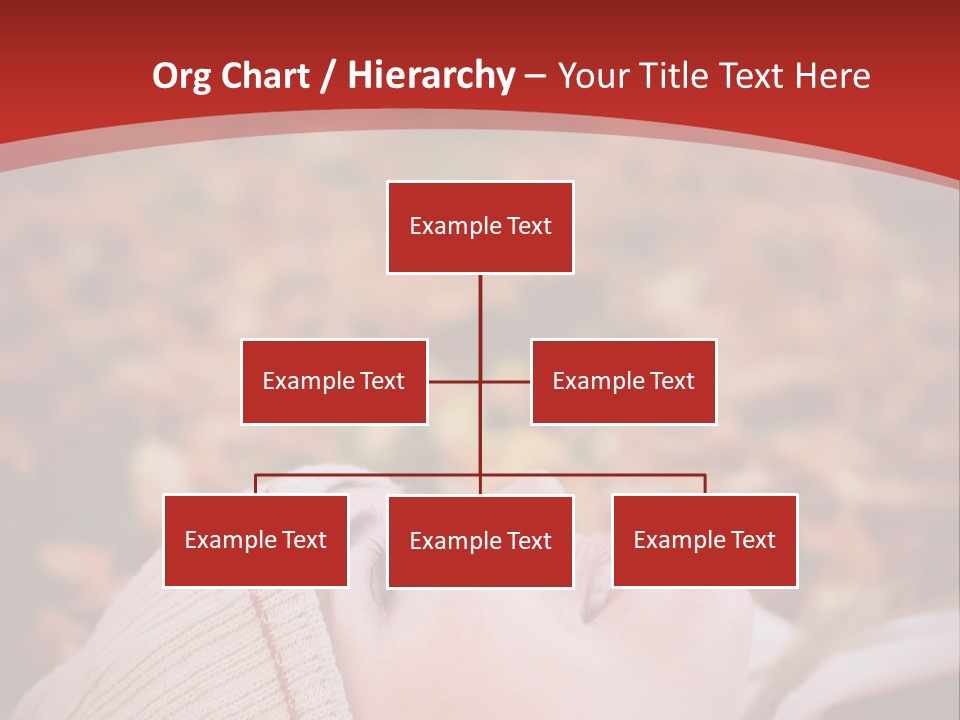 Young Woman Lying In The Fall Leaves PowerPoint Template