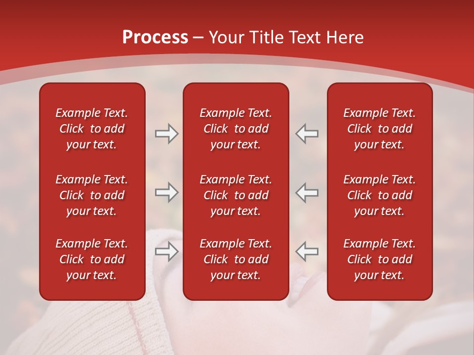 Young Woman Lying In The Fall Leaves PowerPoint Template