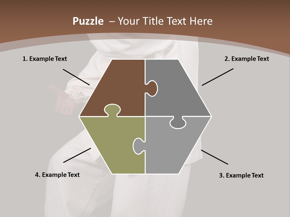 Chinese Elderly Performing Tai Chi Isolated PowerPoint Template