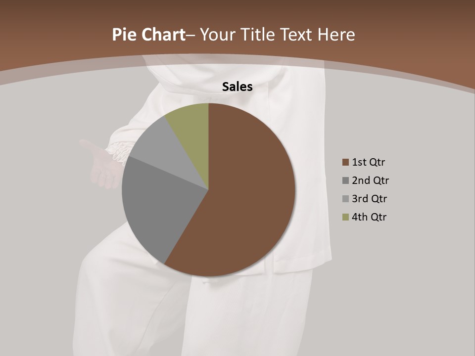 Chinese Elderly Performing Tai Chi Isolated PowerPoint Template