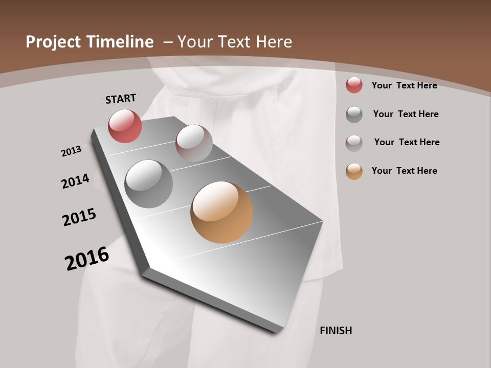 Chinese Elderly Performing Tai Chi Isolated PowerPoint Template