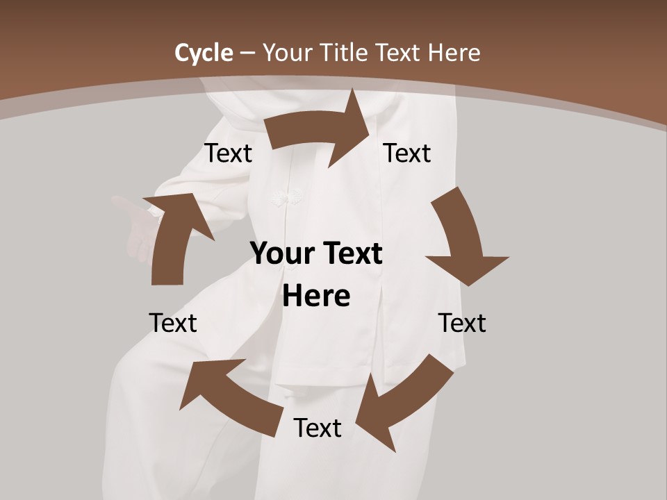 Chinese Elderly Performing Tai Chi Isolated PowerPoint Template