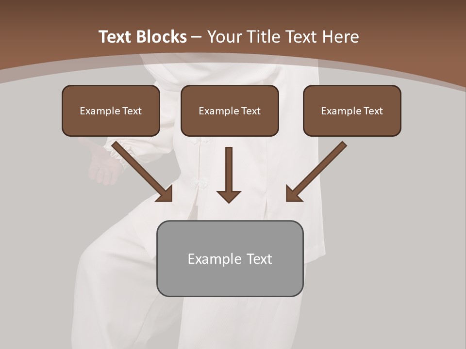 Chinese Elderly Performing Tai Chi Isolated PowerPoint Template