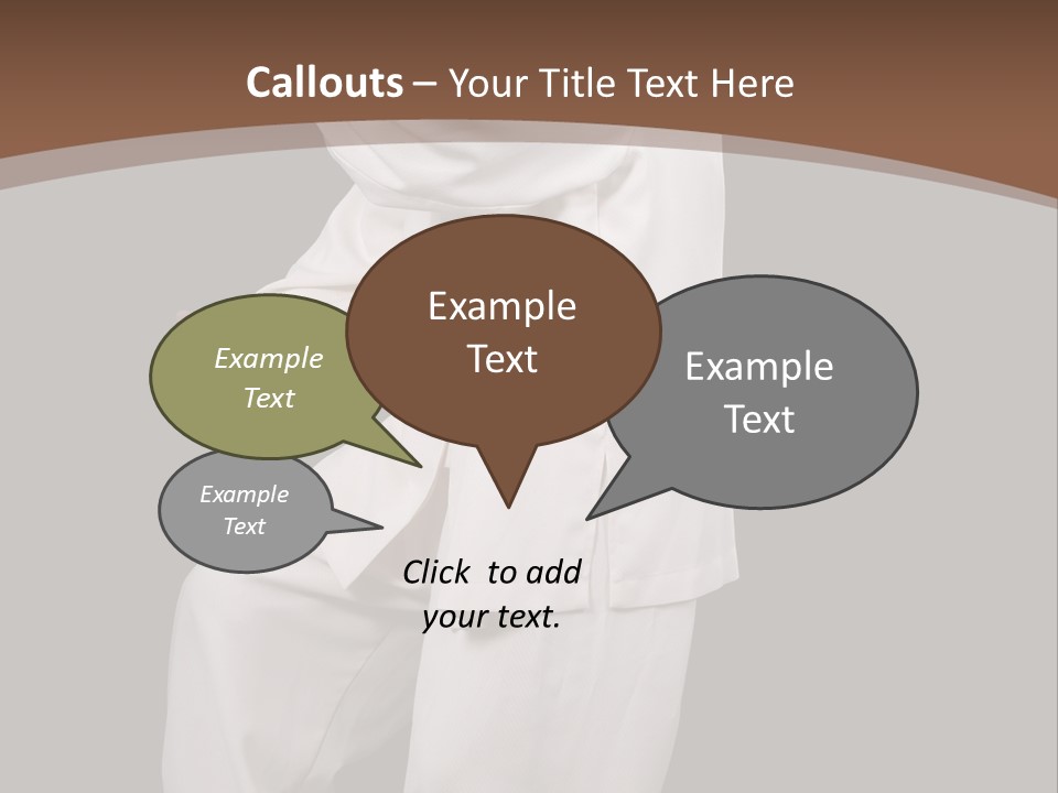 Chinese Elderly Performing Tai Chi Isolated PowerPoint Template